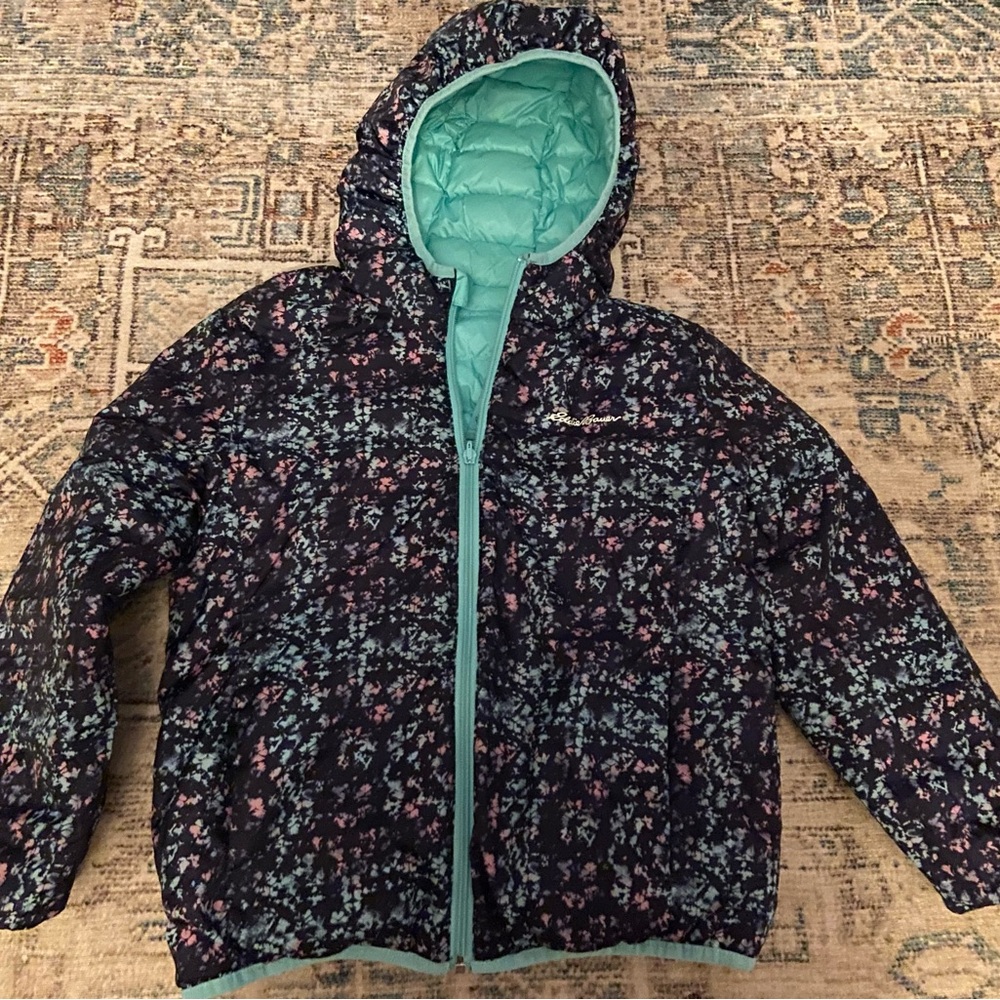 Eddie Bauer reversible winter coat, girls medium (10/12)